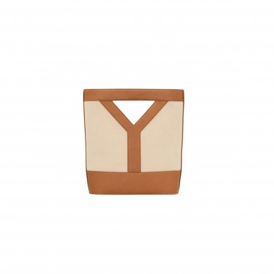 YSL Y BUCKET IN CANVAS AND LEATHER 808224FAC7T9637 (30*33*10cm)